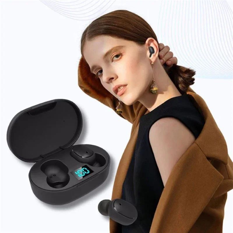 Auricolari Wireless TWS E6S Bluetooth 5.0 con Microfono, Custodia di Ricarica e Riduzione del Rumore