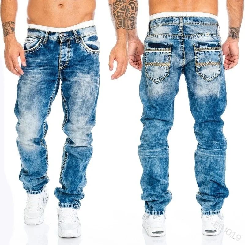 Jeans Uomo Nero Effetto Vintage – Stile Urban