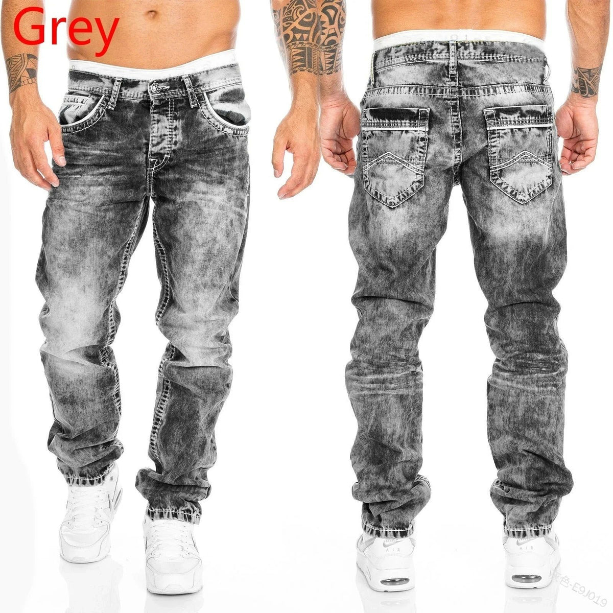 Jeans Uomo Nero Effetto Vintage – Stile Urban