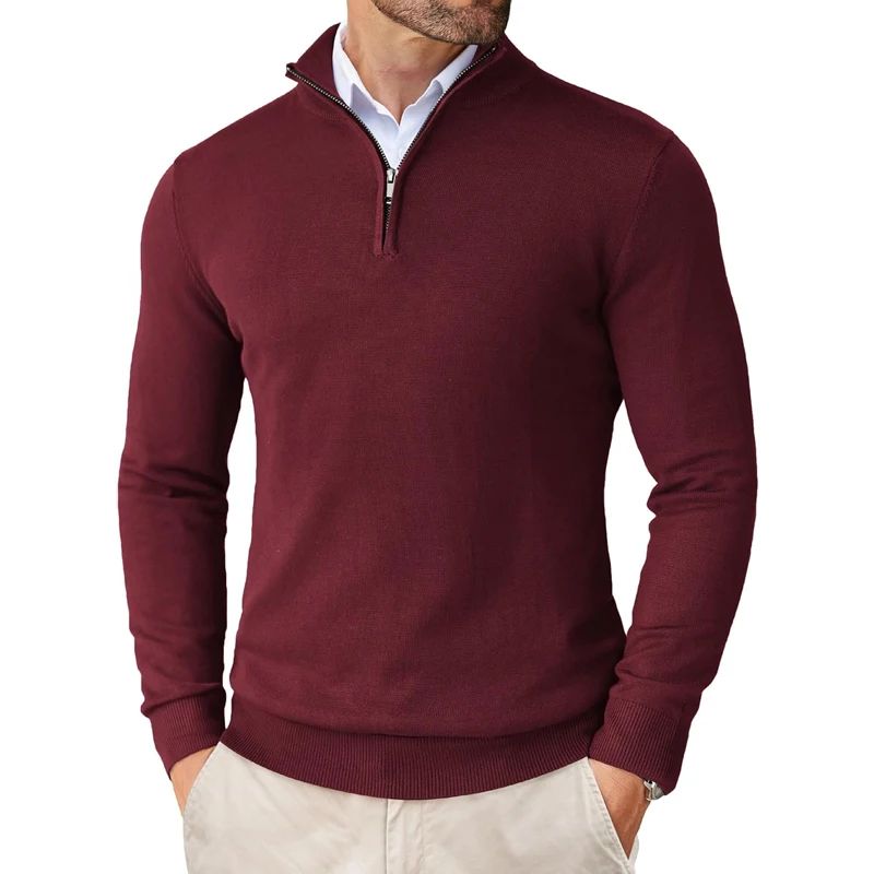 🖤 Maglioncino Uomo con Mezza Zip – Eleganza & Comfort