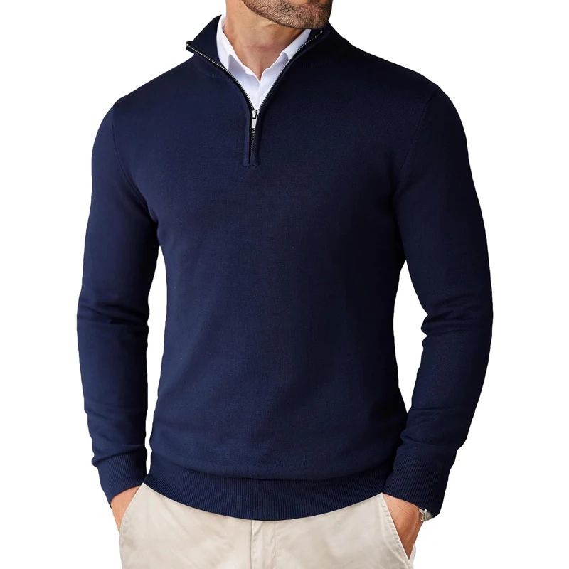 🖤 Maglioncino Uomo con Mezza Zip – Eleganza & Comfort