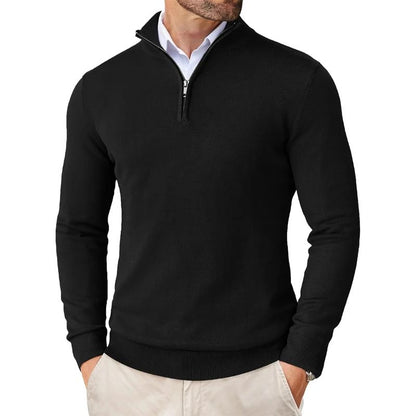 🖤 Maglioncino Uomo con Mezza Zip – Eleganza & Comfort