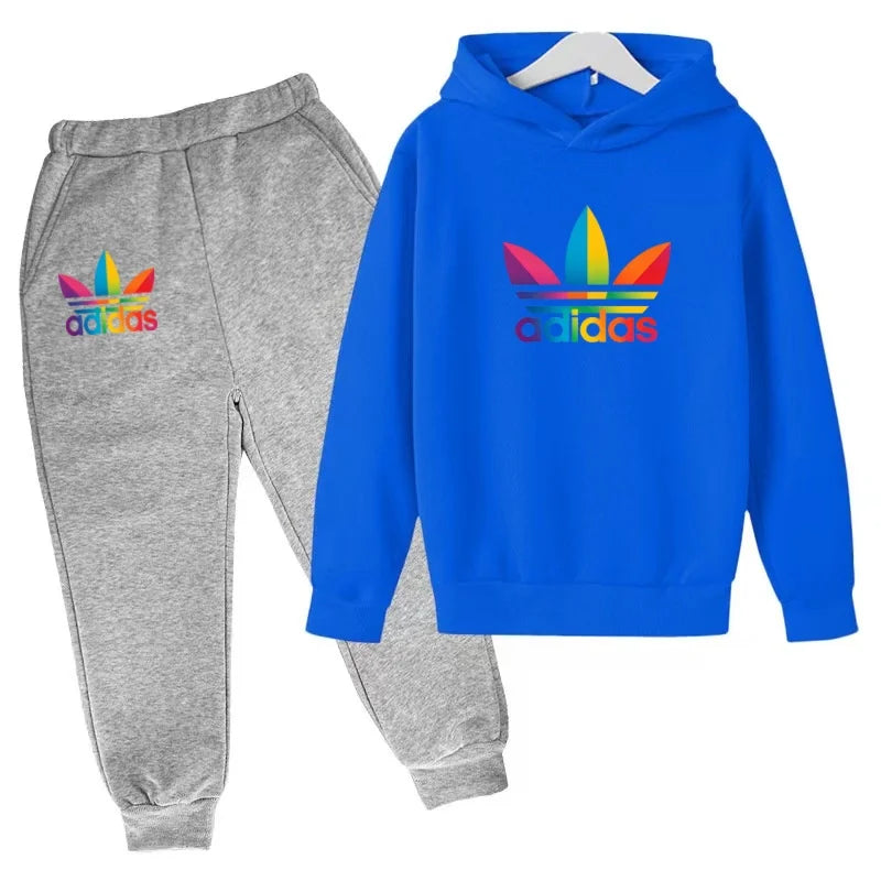 Completo sportivo bambini Potdemiel con felpa e pantaloni
