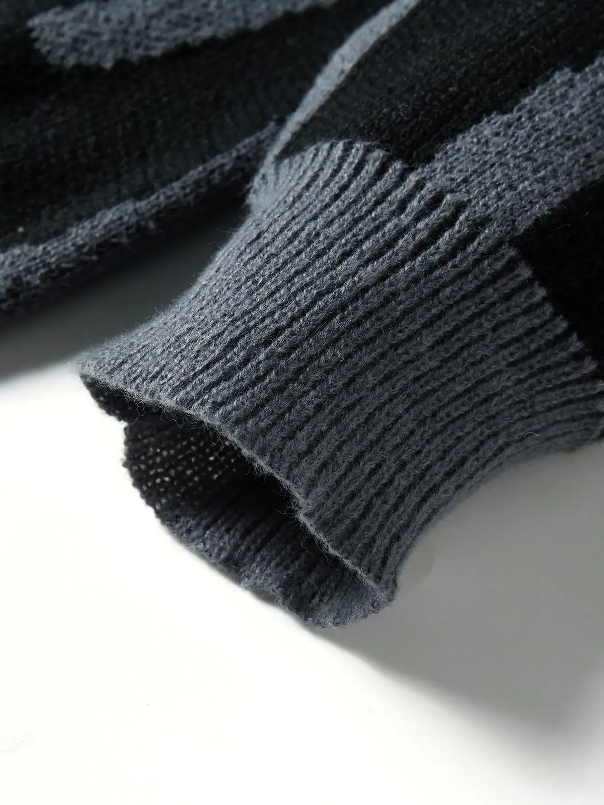 Maglione Uomo Jacquard a Contrasto – Pullover Girocollo Casual Autunno/Inverno