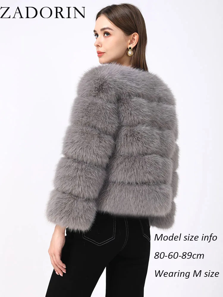 ✨ Cappotto Donna ZADORIN in Pelliccia Sintetica – Elegante & Morbido