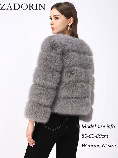 ✨ Cappotto Donna ZADORIN in Pelliccia Sintetica – Elegante & Morbido