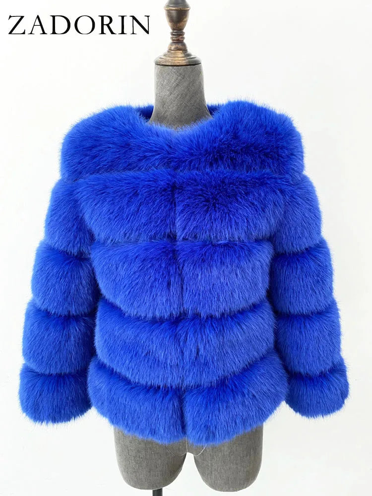 ✨ Cappotto Donna ZADORIN in Pelliccia Sintetica – Elegante & Morbido
