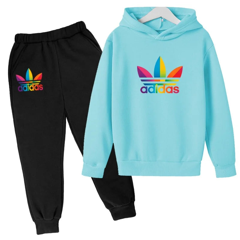 Completo sportivo bambini Potdemiel con felpa e pantaloni