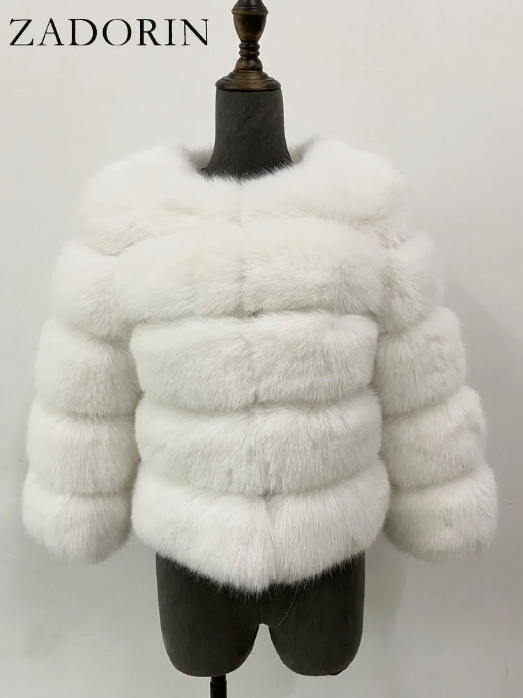 ✨ Cappotto Donna ZADORIN in Pelliccia Sintetica – Elegante & Morbido