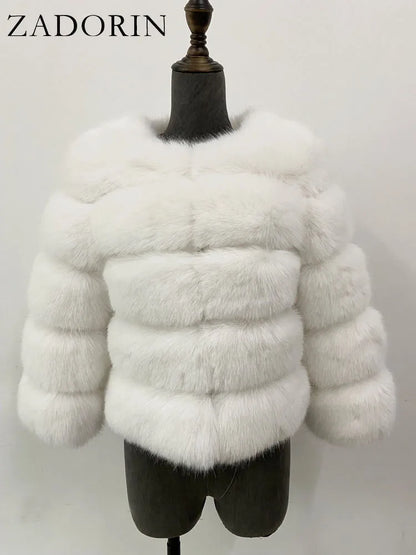 ✨ Cappotto Donna ZADORIN in Pelliccia Sintetica – Elegante & Morbido