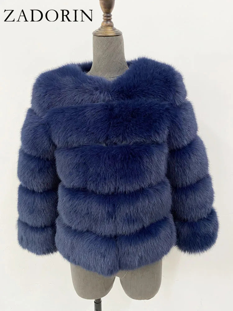 ✨ Cappotto Donna ZADORIN in Pelliccia Sintetica – Elegante & Morbido