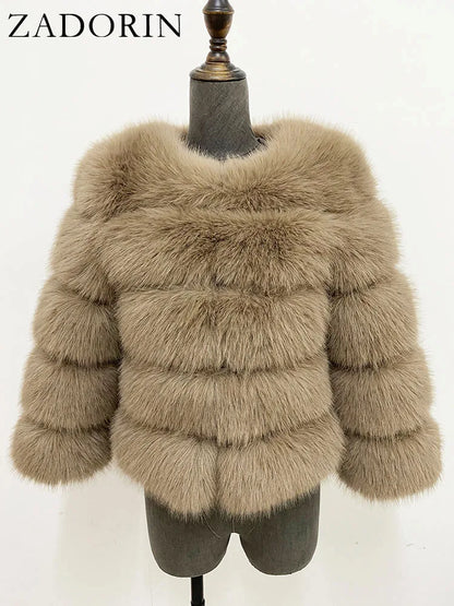 ✨ Cappotto Donna ZADORIN in Pelliccia Sintetica – Elegante & Morbido