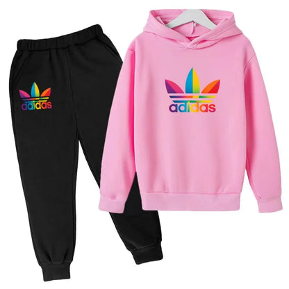Completo sportivo bambini Potdemiel con felpa e pantaloni