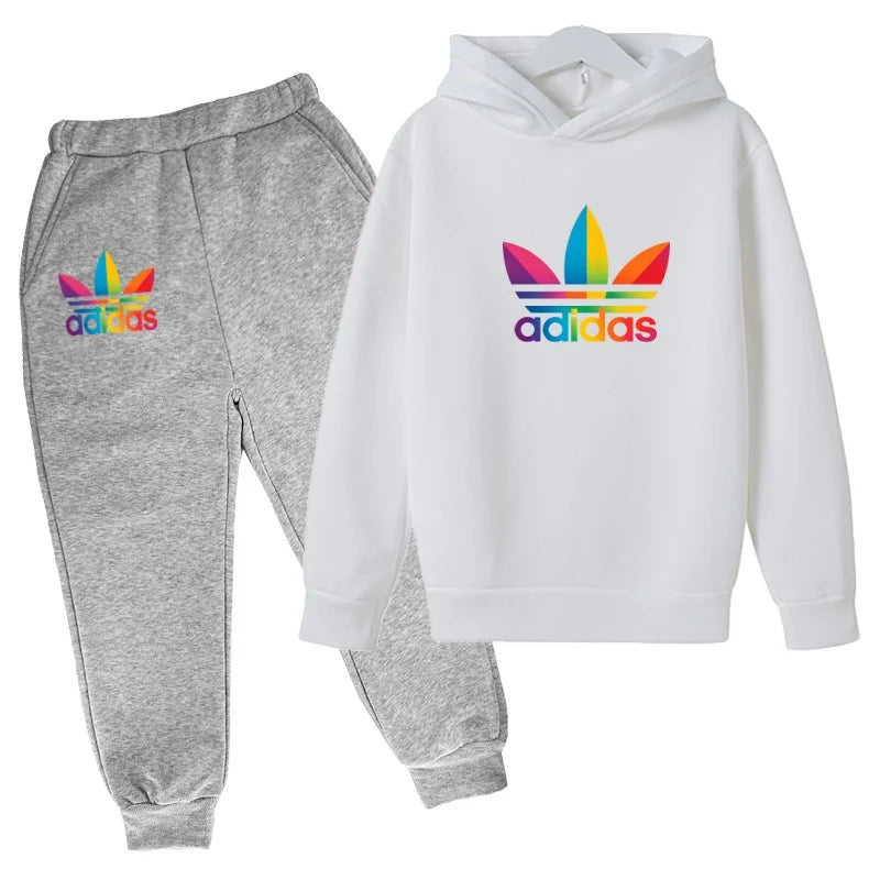 Completo sportivo bambini Potdemiel con felpa e pantaloni