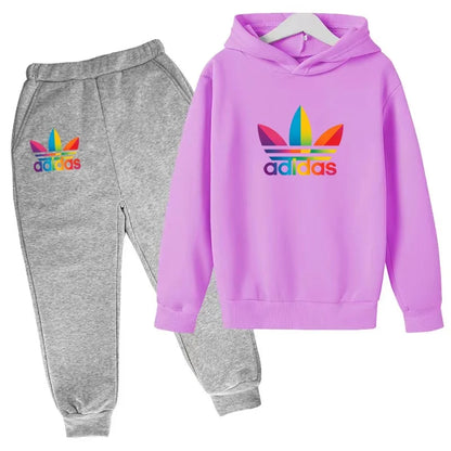 Completo sportivo bambini Potdemiel con felpa e pantaloni