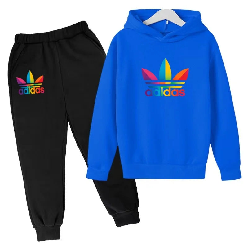 Completo sportivo bambini Potdemiel con felpa e pantaloni