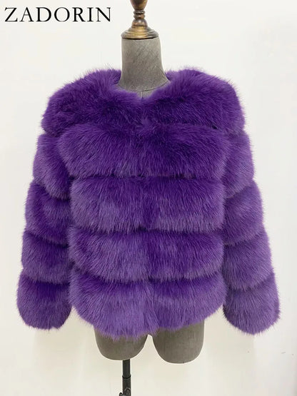 ✨ Cappotto Donna ZADORIN in Pelliccia Sintetica – Elegante & Morbido