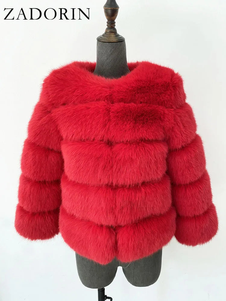 ✨ Cappotto Donna ZADORIN in Pelliccia Sintetica – Elegante & Morbido