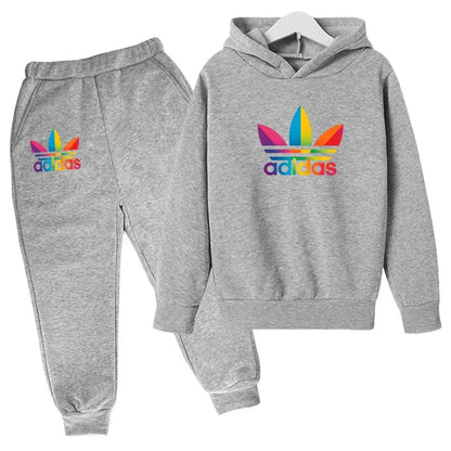 Completo sportivo bambini Potdemiel con felpa e pantaloni