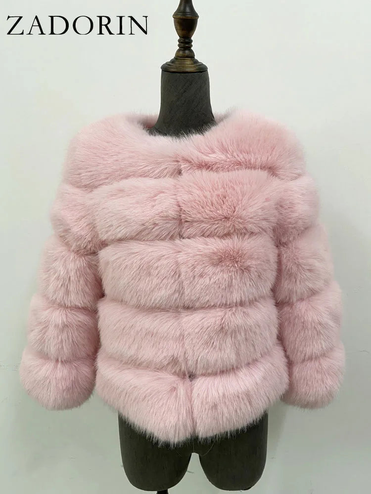 ✨ Cappotto Donna ZADORIN in Pelliccia Sintetica – Elegante & Morbido