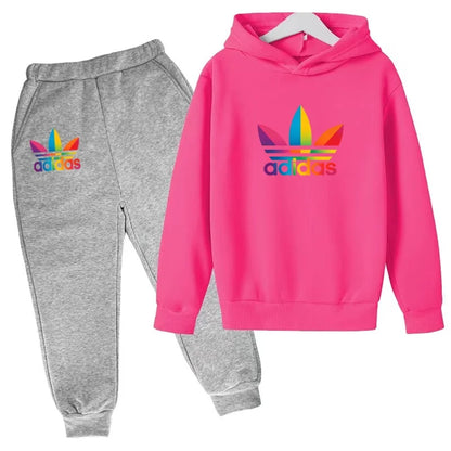 Completo sportivo bambini Potdemiel con felpa e pantaloni