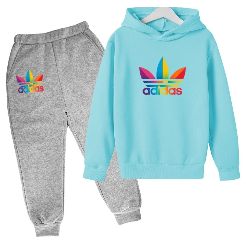 Completo sportivo bambini Potdemiel con felpa e pantaloni