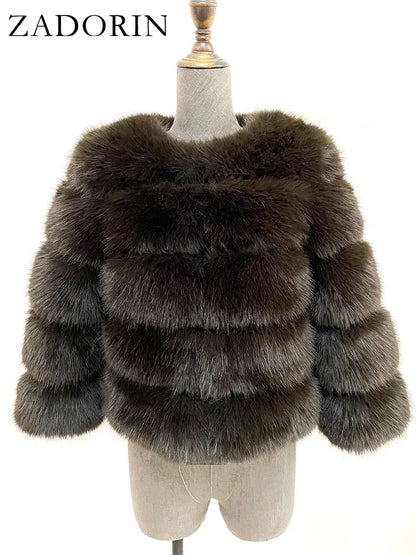 ✨ Cappotto Donna ZADORIN in Pelliccia Sintetica – Elegante & Morbido
