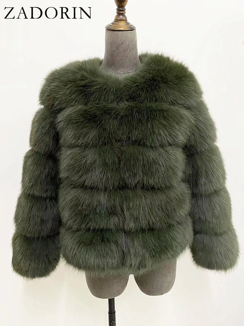 ✨ Cappotto Donna ZADORIN in Pelliccia Sintetica – Elegante & Morbido