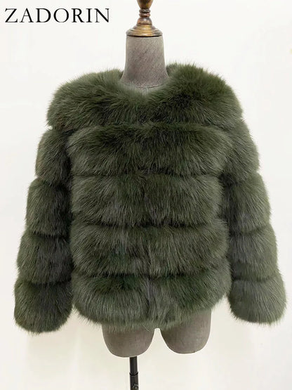 ✨ Cappotto Donna ZADORIN in Pelliccia Sintetica – Elegante & Morbido
