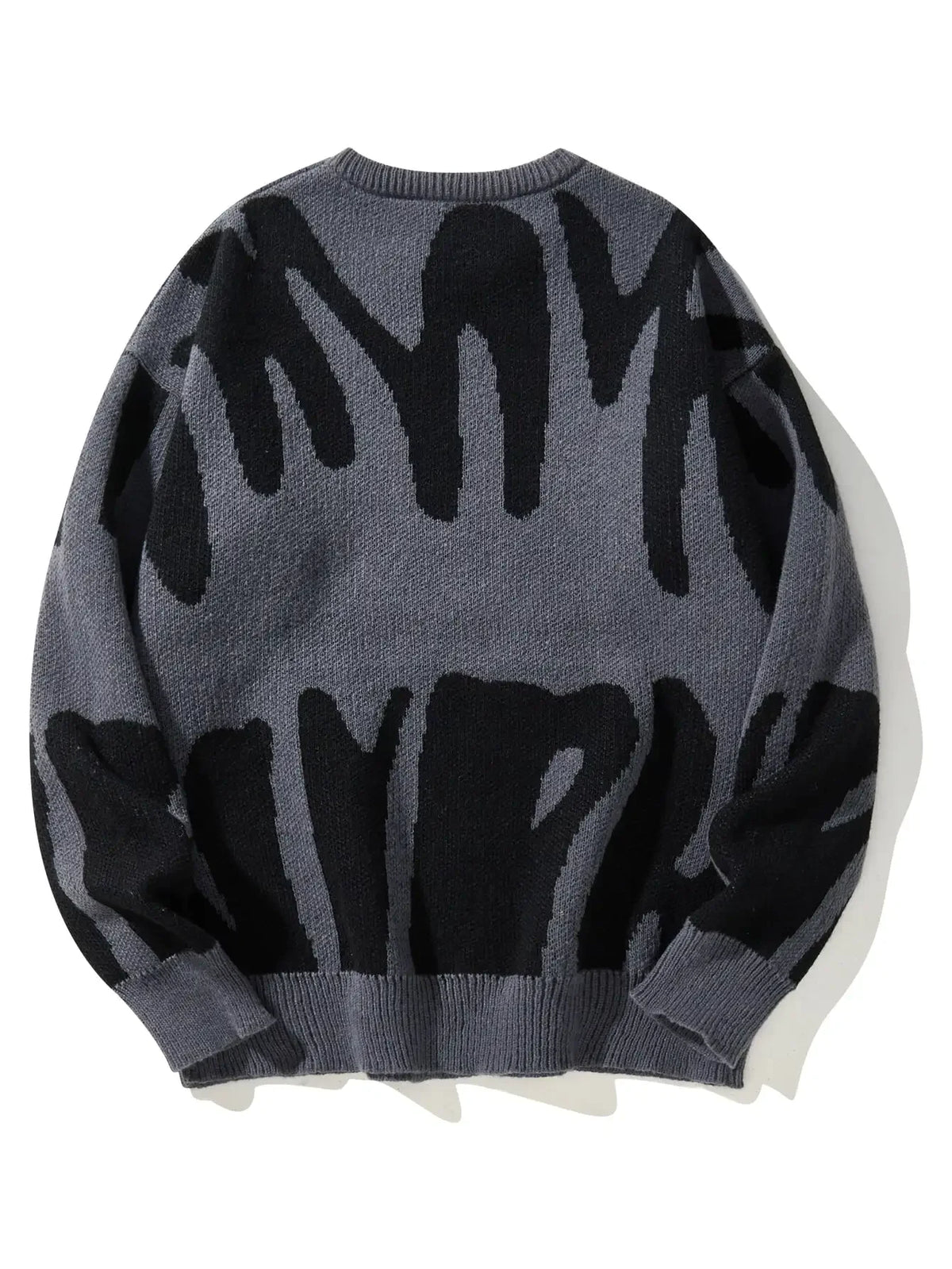 Maglione Uomo Jacquard a Contrasto – Pullover Girocollo Casual Autunno/Inverno