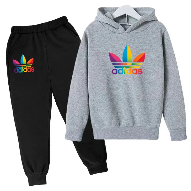 Completo sportivo bambini Potdemiel con felpa e pantaloni